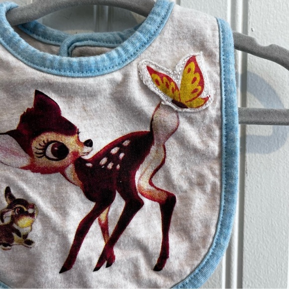 Vintage Inspired Bambi Disney Baby Bib Spring Accessory with Bunny Thumper - Picture 2 of 8
